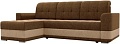 Угловой диван Mebelico Честер 61116 (левый, вельвет, коричневый/бежевый)