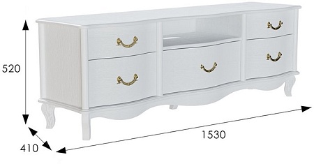 Тумба Мебелик Джульетта ТВ 2 (молочный дуб)