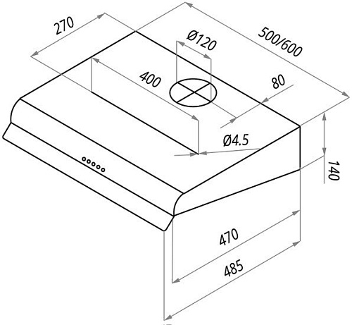 Кухонная вытяжка MAUNFELD MP 350 - 2 (белый)