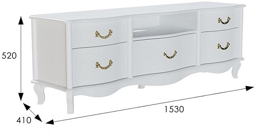 Тумба Мебелик Джульетта ТВ 2 (молочный дуб)