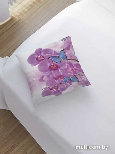 Чехол на подушку JoyArty Бабочка на орхидее sl_11023