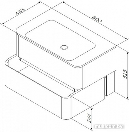 Умывальник AM.PM Sensation M30WPC0801WG 80x48.5