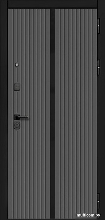 Металлическая дверь Guard 86x205 правая (графит лакобель/белый матовый)