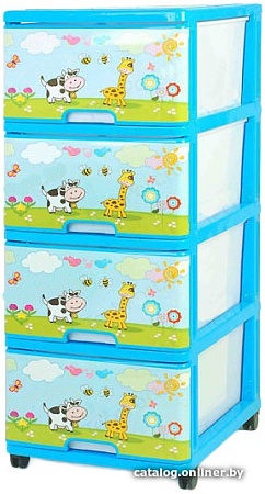 Комод Dunya На лужайке 0403-9 (голубой)