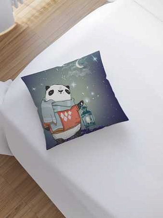 Чехол на подушку JoyArty Панда с фонарем под звездным небом sl_59950