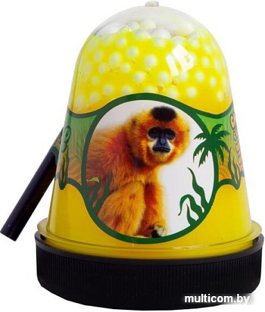 Слайм Jungle Slime Обезьянка с белыми шариками BS300-131