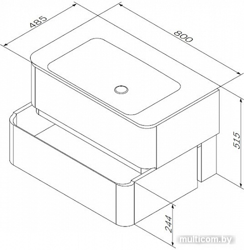 Умывальник AM.PM Sensation M30WPC0801WG 80x48.5