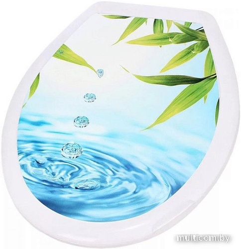 Сиденье для унитаза Europlast Капли и бамбук 104-406-00 (жесткое)