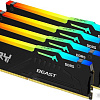 Оперативная память Kingston FURY Beast RGB 4x32ГБ DDR5 5600 МГц KF556C40BBAK4-128
