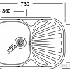 Кухонная мойка Kromevye Bianca EX 150 D