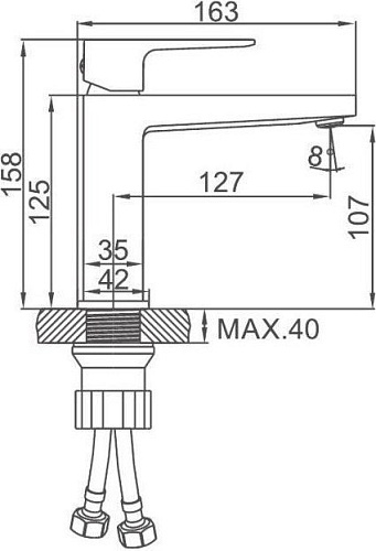 Смеситель Ledeme L1073W
