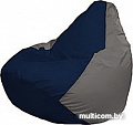 Кресло-мешок Flagman Груша Мега Super Г5.1-41 (тёмно-синий/серый)