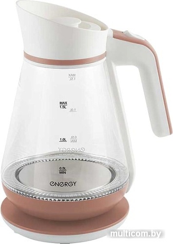 Электрочайник Energy E-297 (белый/коралловый)