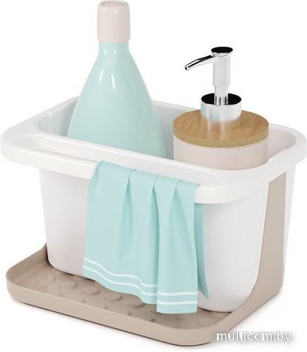 Органайзер для раковины Альтернатива М5951 (белый/бежевый)