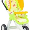 Коляска для кукол Полесье прогулочная 3-х колесная №2 48141 (белый/зеленый/оранжевый)