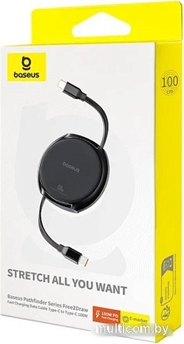 Baseus Free2Draw USB Type-C - USB Type-C (1 м, черный)