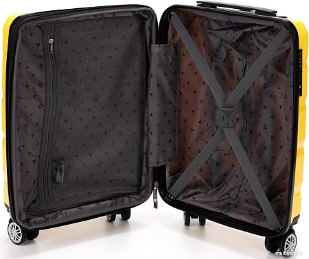 Чемодан-спиннер Torber В Отпуск T1902S (желтый)