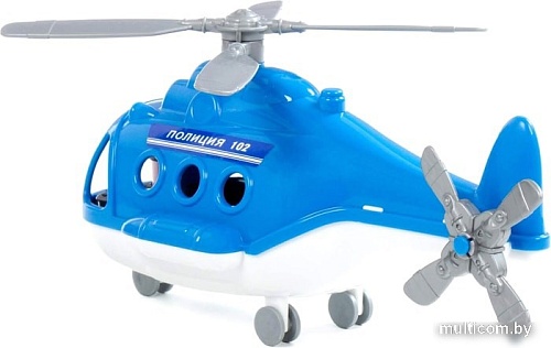 Игрушечный транспорт Полесье Вертолет-полиция Альфа 72405 (синий)