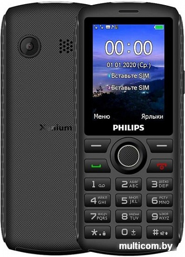 Мобильный телефон Philips Xenium E218 (темно-серый)