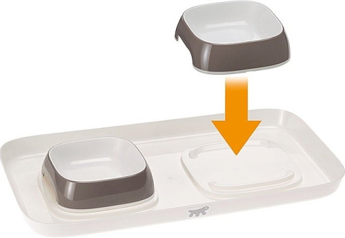 Миски на подставке Ferplast Glam Tray Extra Small (коричневый)