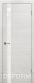 Межкомнатная дверь Юркас Deform H2 ДО 90x200 (дуб французский сильвер/lacobel белый)