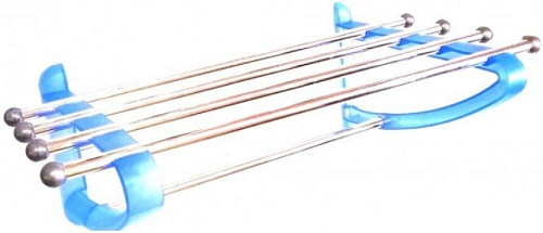 Полка для полотенца Primanova M-B12-23 (прозрачный/голубой)