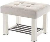 Банкетка AMC Lux 4 с полкой ткань бежевый/бежевый/коричневый 4.2Б60332