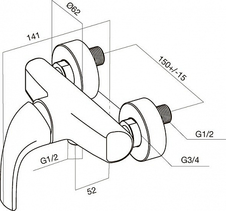 Смеситель AM.PM Sense F7520032