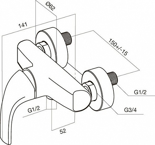 Смеситель AM.PM Sense F7520032