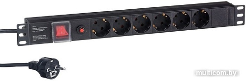 Блок розеток ExeGate ServerPro PDU-19H606 Al-6S-EU2CU-SW-O