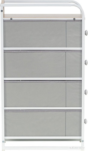 Комод Импэкс Leset Ноа 4 ящика узкий (белый/светло-серый)