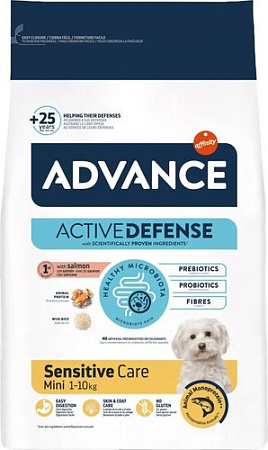 Сухой корм для собак Advance Mini Sensitive с лососем и рисом 7 кг