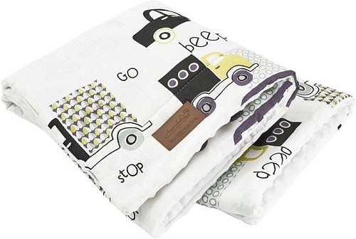 Плед Amarobaby Растем вместе. Город 85x95 (желтый/белый)