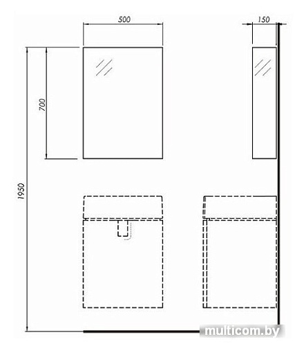 Kolo Шкаф с зеркалом Twins 88454000