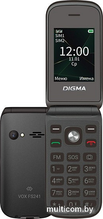 Кнопочный телефон Digma Vox FS241 (черный)