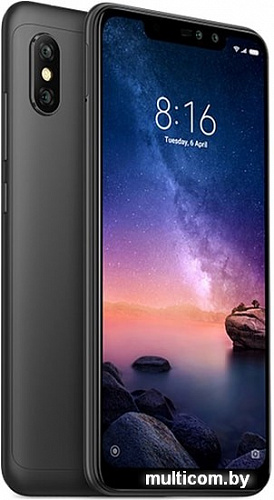 Смартфон Xiaomi Redmi Note 6 Pro 3GB/32GB международная версия (черный)