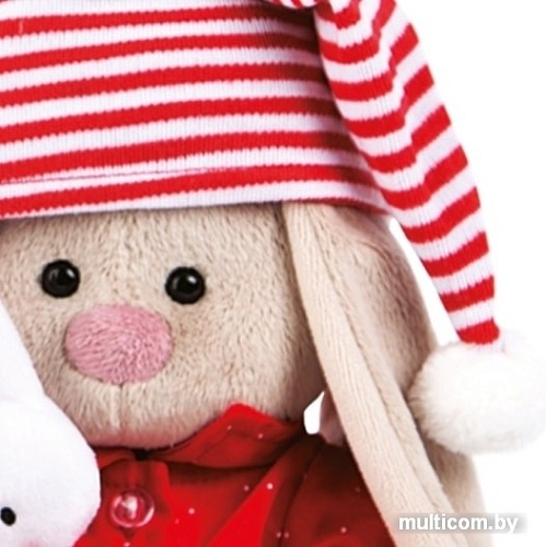 Мягкая игрушка Зайка Ми в красной пижаме (18 см)