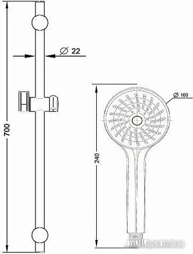 Душевой гарнитур Esko SSS751