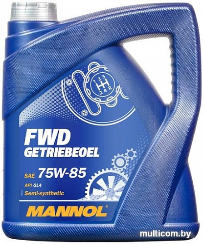 Трансмиссионное масло Mannol FWD Getriebeoel 75W-85 API GL 4 4л