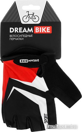 Перчатки Dream Bike 7690586 (XL, белый/черный/красный)