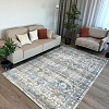 Ковер для жилой комнаты Radjab Carpet Бьянка Прямоугольник D008A 10633RK-B (4x5, Cream Shirink/Blue Fdy)