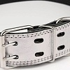 Ошейник Дарэленд простроченный 2х-слойный 45 мм 53-63 см (серебристый)