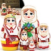 Развивающая игрушка Брестская Фабрика Сувениров В народной одежде с букетом васильков (набор 5 шт)
