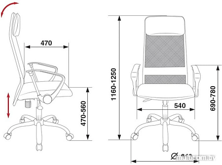 Кресло Бюрократ KB-6SL/DG/TW-12 (серый)