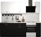 Готовая кухня S-Company Клео лайт 1.9 (черный/белый)