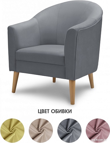 Интерьерное кресло Mio Tesoro Арти (Velutto 32/натуральное дерево)