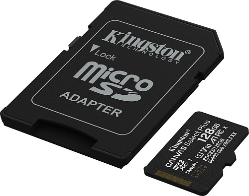 Карта памяти Kingston Canvas Select Plus microSDXC 128GB SDCS3/128GB (с адаптером)