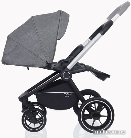 Универсальная коляска Rant MOWbaby Zoom PU (2 в 1, silver grey)