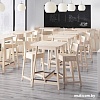 Барный стол Ikea Норрокер (белый/береза) [003.597.77]