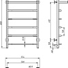 Полотенцесушитель Тругор Пэк СП 5 П 80х50 32мм 267358 (с полкой)